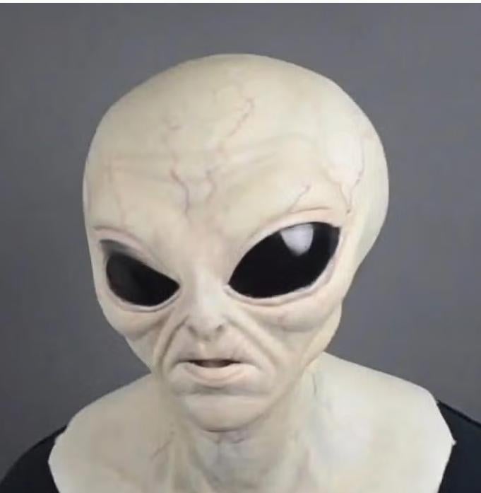 Alien Grey full face latex maskers, Verzenden, Nieuw