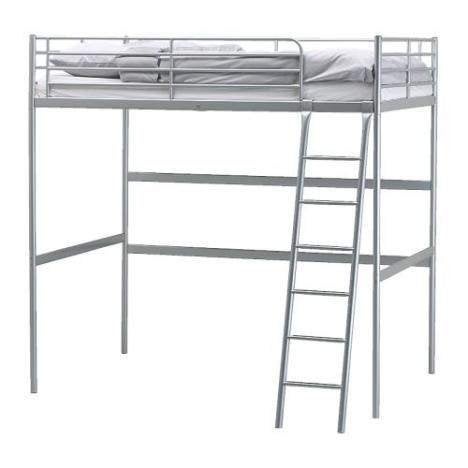 IKEA TROMSO lit mezzanine 140*200 metal, Maison & Meubles, Gris, Enlèvement, Deux personnes, Lit mezzanine