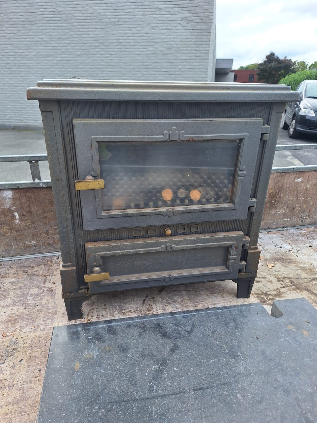 gaskachel gietijzer, Huis en Inrichting, Ophalen, Gas, Vrijstaand, Gaskachel