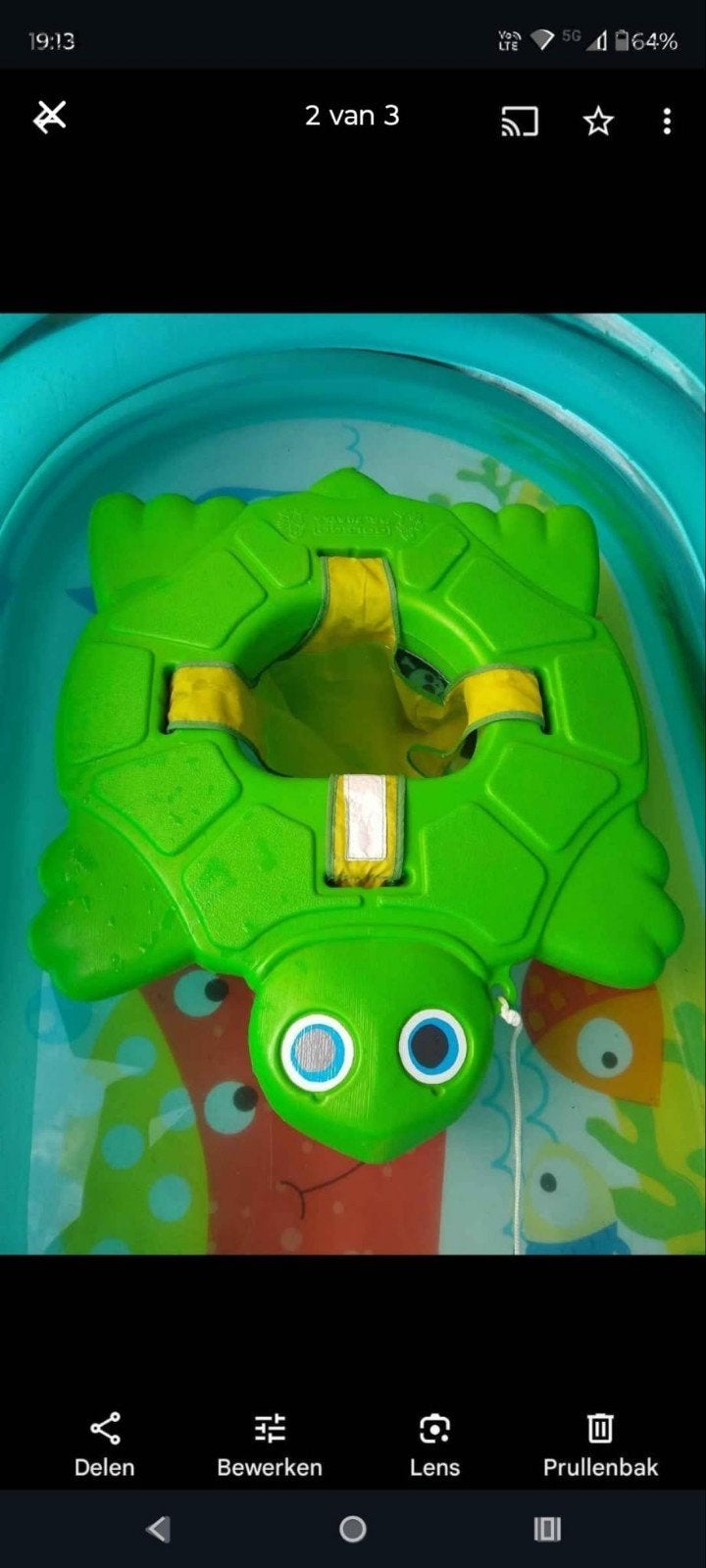 Zwemband baby, Ophalen