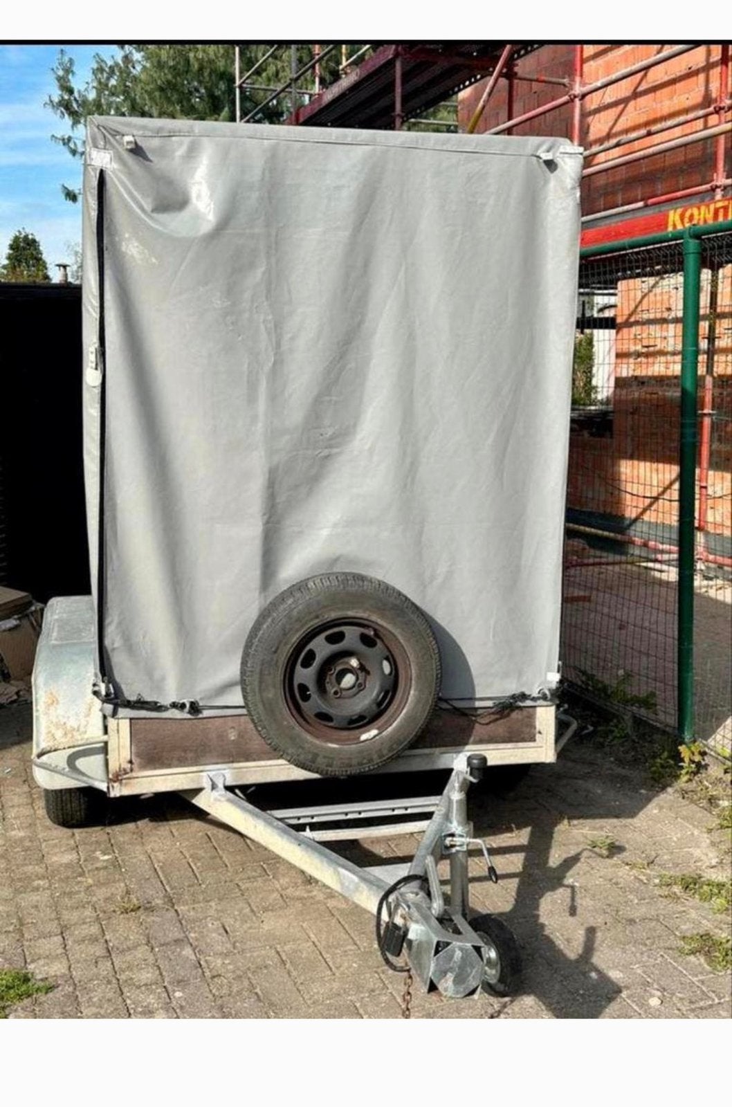 aanhangwagen 750 kg – Nieuwe bâche & aluminium bodem, Ophalen, Zo goed als nieuw