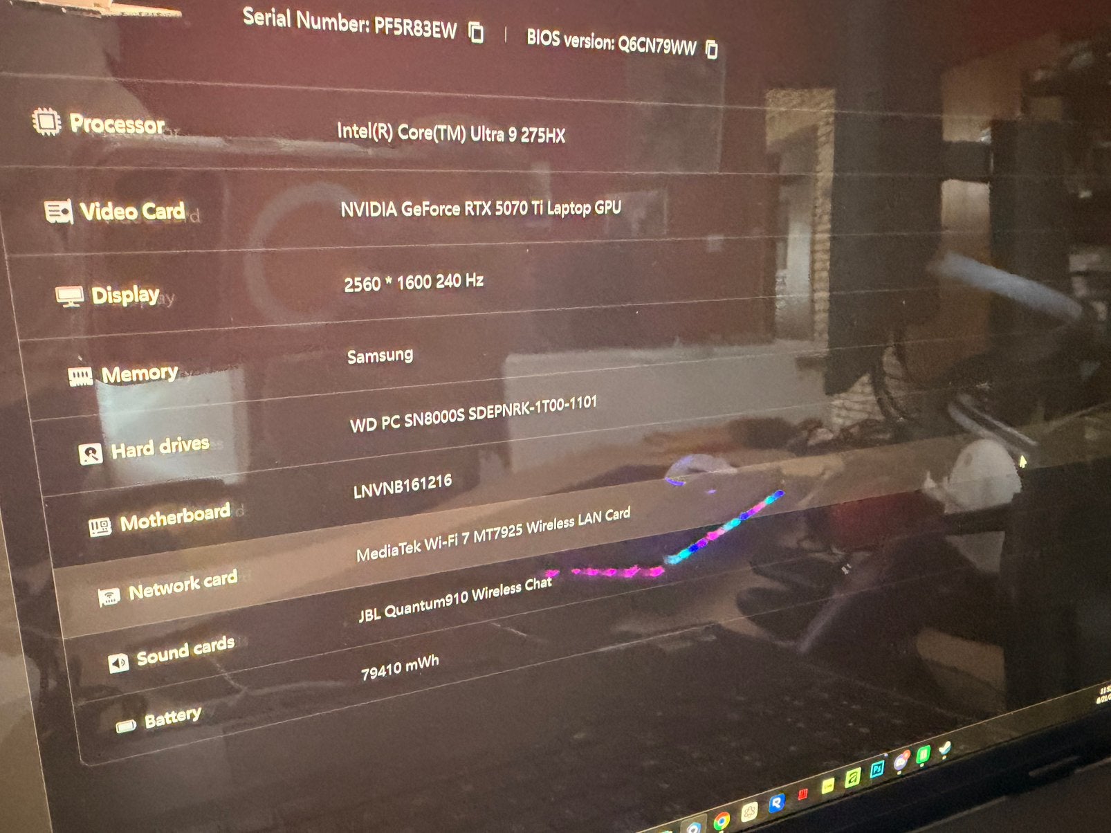 Lenovo legion pro 5 16iax10h Rtx 5070ti, 32 GB, Ophalen of Verzenden, Zo goed als nieuw, Gaming