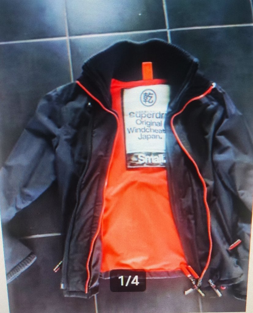 manteau superdry, Ophalen, Blauw