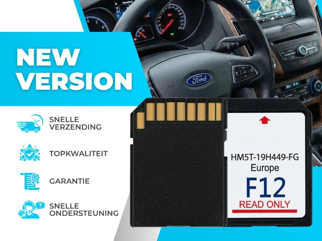 Ford F12, Sync 2  SD Kaart ✅ Navigatie Europa ✅ 2024-2025, Computers en Software, Navigatiesoftware, Nieuw, Landkaarten, Verzenden