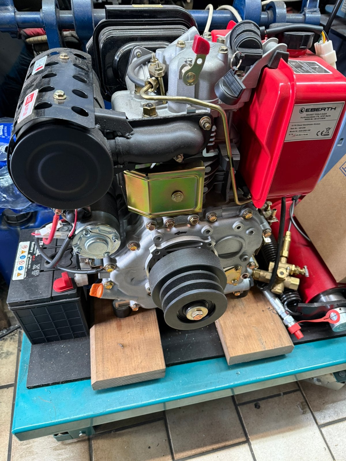 Diesel motor 10 pk, Ophalen