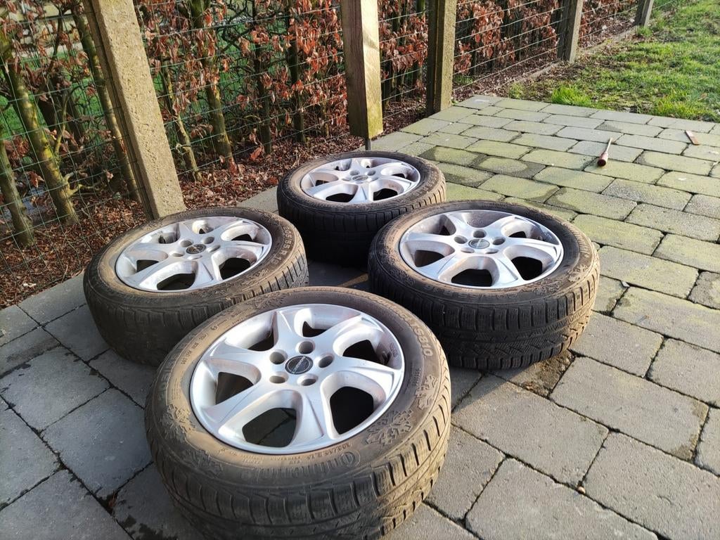 4 complete winterwielen 205/55 R16 op velg, Enlèvement