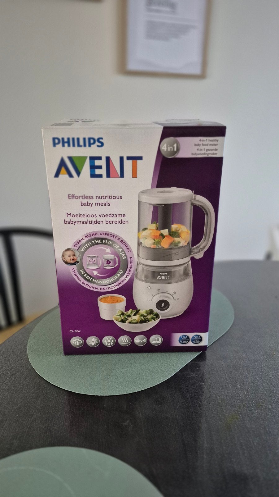 Philips Avent 4-in-1 Baby Food Maker SCF883/01 - Nieuwstaat, Kinderen en Baby's, Ophalen of Verzenden, BPA-vrij, Philips Avent