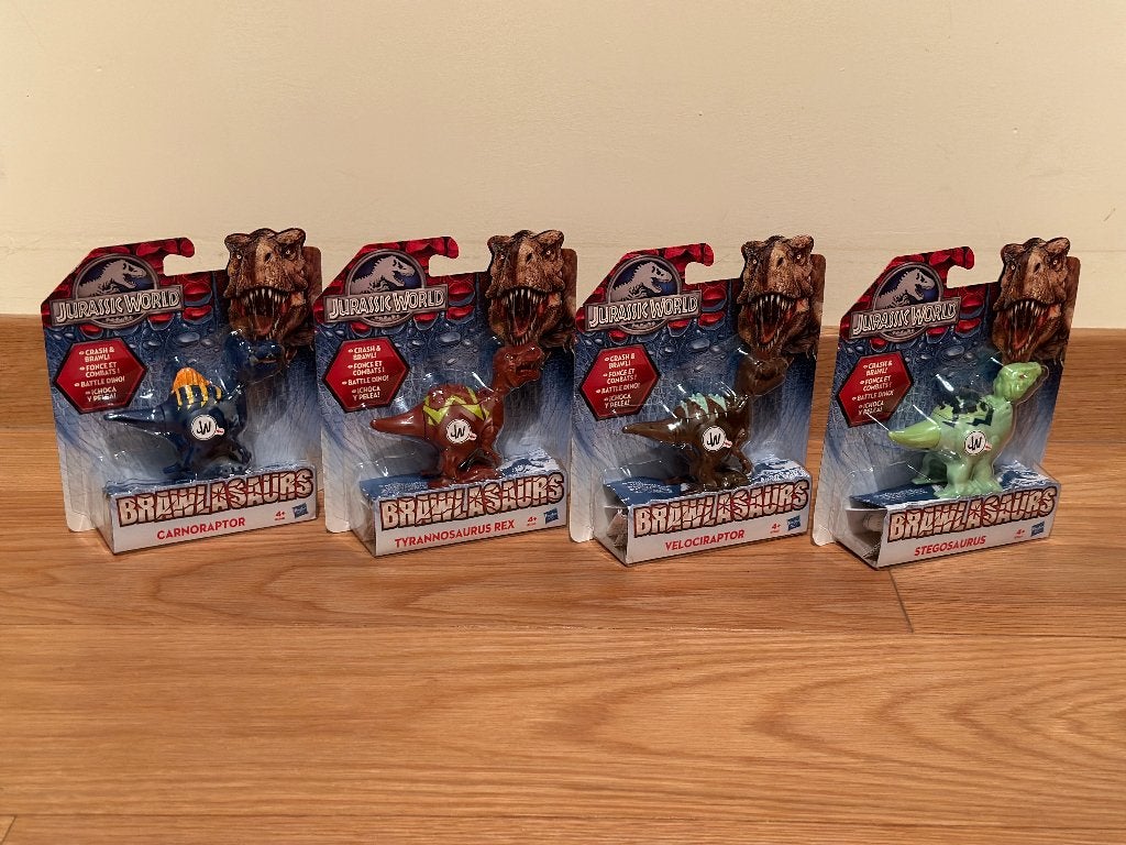 Set van 4 dinosaurussets Jurassic World Hasbro "Brawlasaurs”, Ophalen of Verzenden, Nieuw