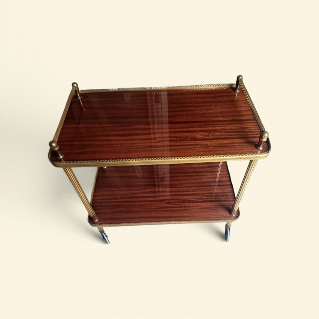 Vintage serveerkar / dessert- theewagen, Huis en Inrichting, Tafels | Bijzettafels, Ophalen, Hout