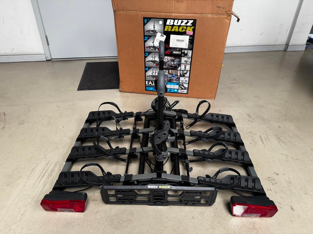 Vouwfietsendrager 4 fietsen Buzz Rack, Ophalen, 3 fietsen of meer, Nieuw, Trekhaakdrager