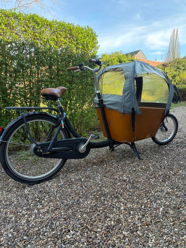 Bakfiets Babboe City, Fietsen en Brommers, Gebruikt, Huif, 2 kinderen, Ophalen