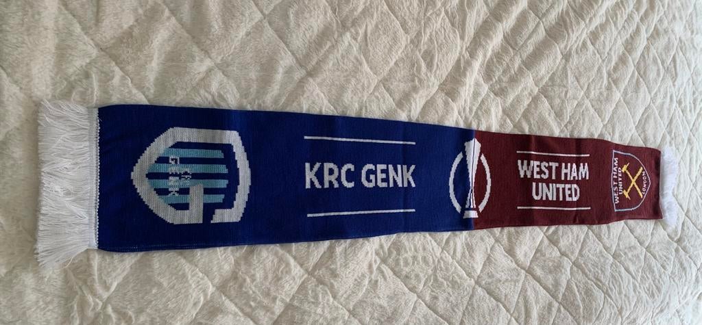 Officiële sjaal KRC GENK-Westham United, Verzamelen, Ophalen of Verzenden, Zo goed als nieuw