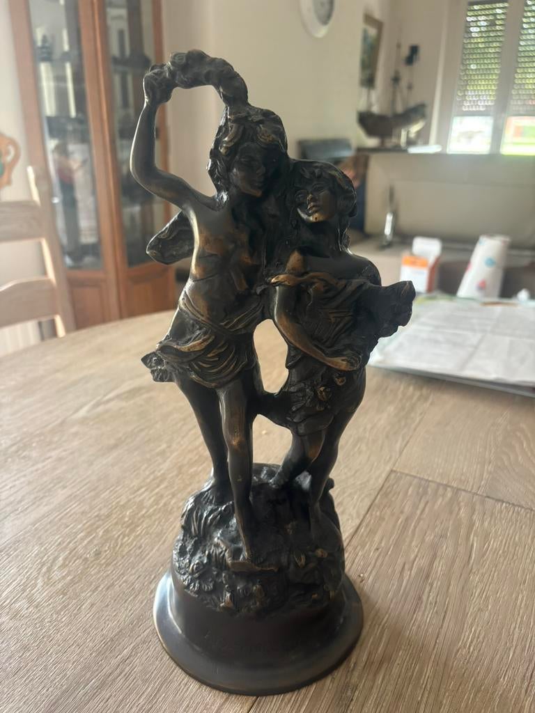Auguste Moreau bronzen beeld, Antiek en Kunst, Ophalen