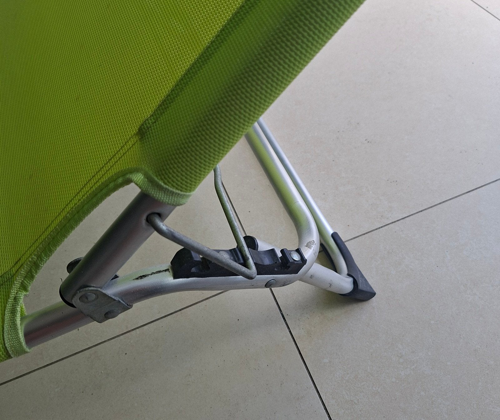 chaise longue ajustable avec auvent, Jardin & Terrasse, Enlèvement, Réglable