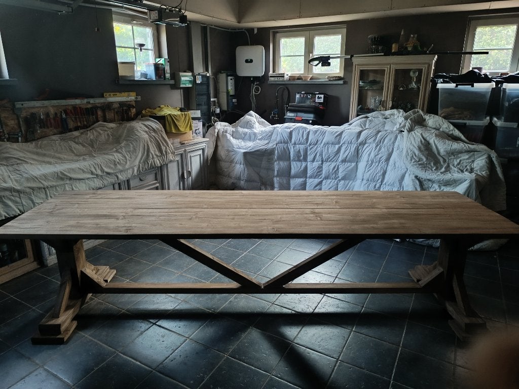 Mooie landelijke kloostertafel 300x90, Huis en Inrichting, Ophalen, Gebruikt, Landelijke