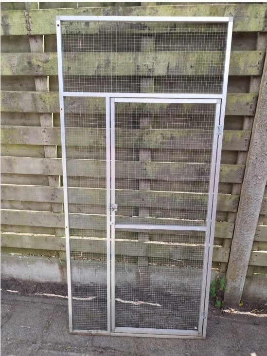 Volière paneel met deurtje, Dieren en Toebehoren, Ophalen, Gebruikt, Aluminium, Volière