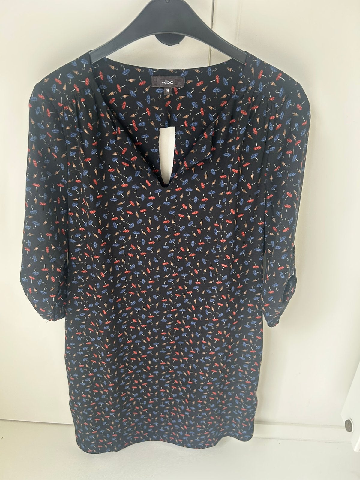 Casual kleedje (paraplu’s) - JBC - mt 36, Meerkleurig, Ophalen of Verzenden, Zo goed als nieuw, Maat 36 (S)