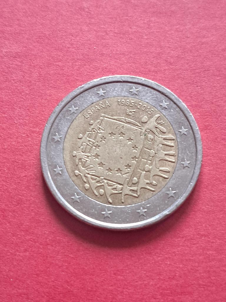 2015 Espagne 2 euros 30 ans du drapeau européen, Timbres & Monnaies, Monnaies | Europe | Monnaies euro, Envoi, Espagne, 2 euros
