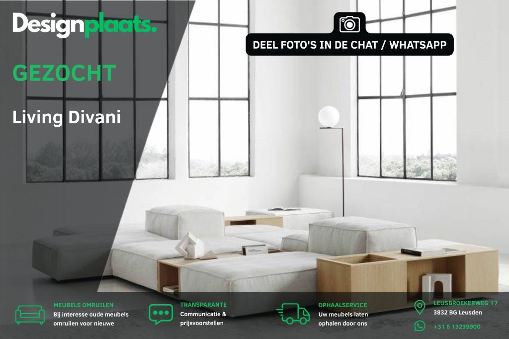 RECHERCHE : Canapé Living Divani — Achat immédiat, Enlèvement ou Envoi, Banc d'angle, Design Bankstellen Living Divani