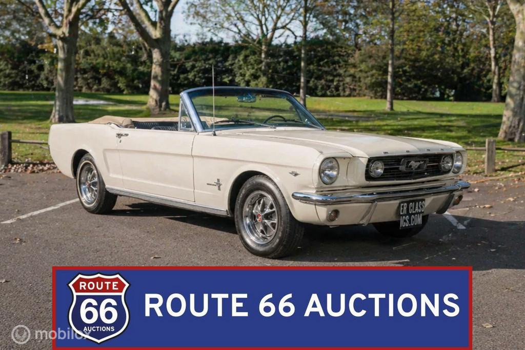 Ford Mustang Cabriolet | 1966 | Route 66 Auctions, Zwart, Bedrijf, Handgeschakeld, Overige carrosserie