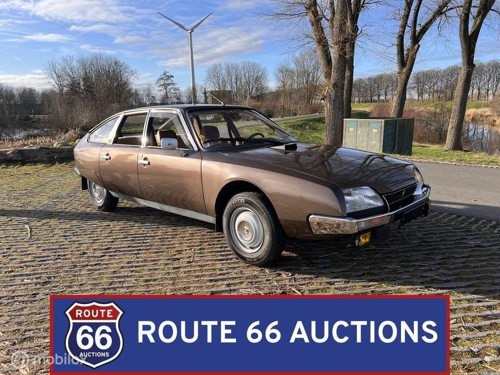 Citroën CX 2400 | 1976 | Route 66 Auctions, Auto's, Oldtimers, Citroën, Zwart, Bedrijf, Handgeschakeld