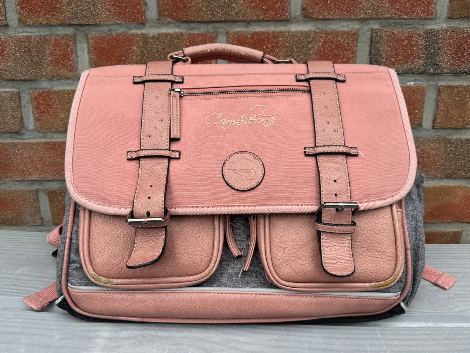 Boekentas Caméleon, Handtassen en Accessoires, Tassen | Schooltassen, Ophalen, Gebruikt, Aktetas of Boekentas, Roze