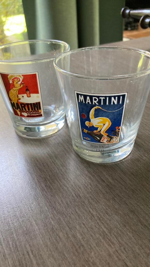 Setje van 2 Martini glazen, Ophalen, Gebruikt