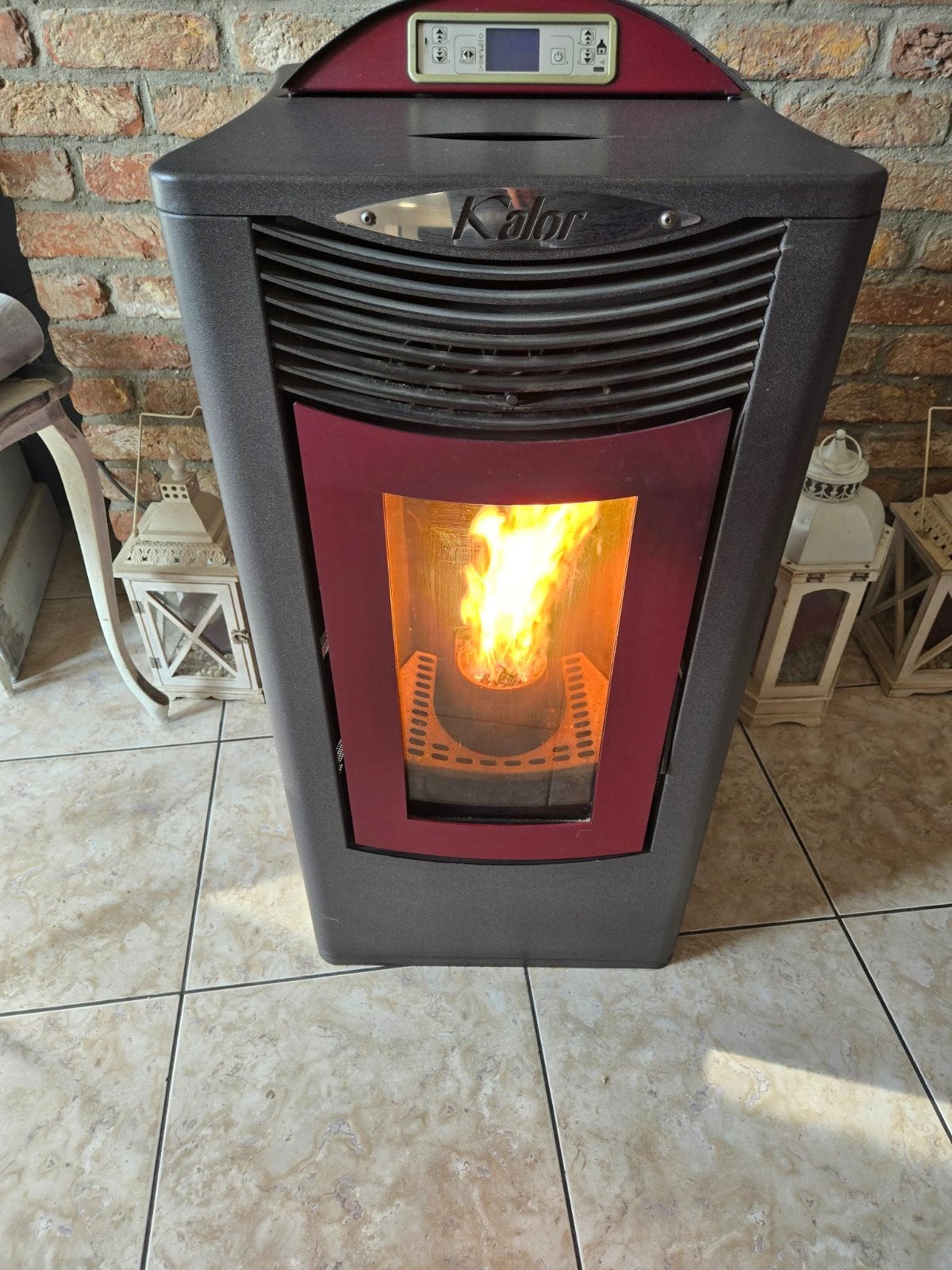 poele a pellet kalor 8kw, Enlèvement, Utilisé