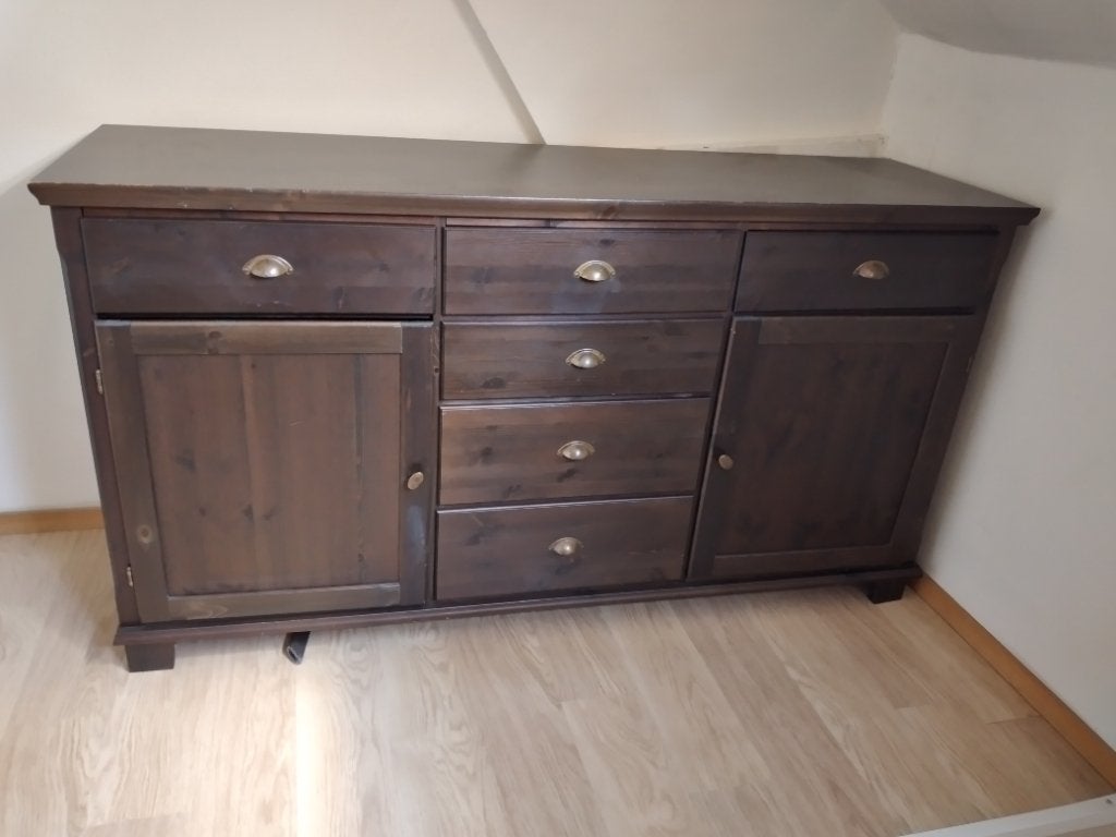 Bufer brun foncé, Maison & Meubles, Armoires | Buffets, Enlèvement, Utilisé, Avec tiroir(s)