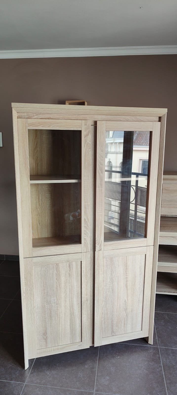 armoire vitrine, Enlèvement, Chêne
