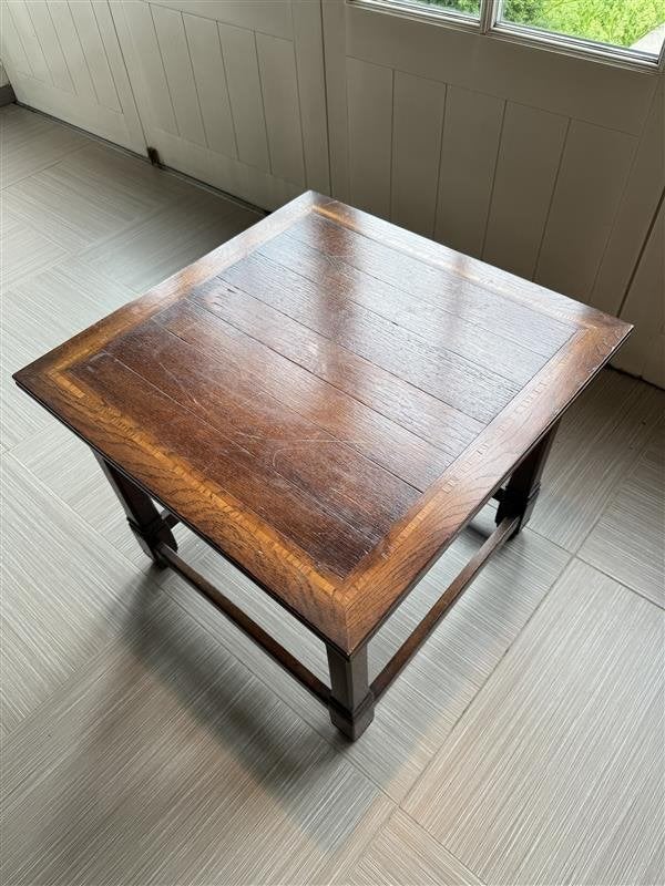 Massief eiken bijzettafel - Royal Antique Collection, Gebruikt, Klassiek, Vierkant, 55 tot 75 cm