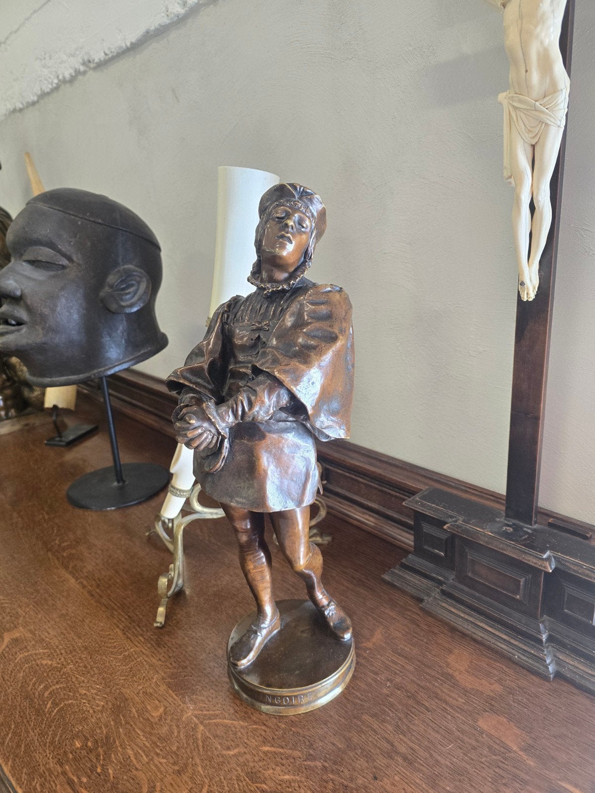 statue en bronze antique (le chanteur), Enlèvement ou Envoi, Bronze