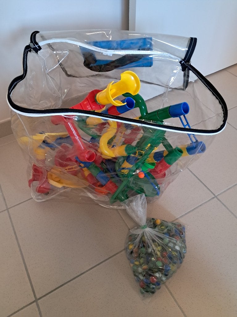 Knikkerbaan met knikkers, Ophalen, Zo goed als nieuw