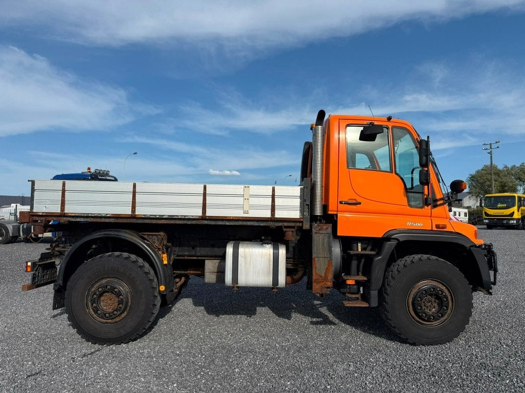 Unimog U500*Plateau*Ridelles*PTO*Hydraulique*Rockinger, Essai à domicile, Achat, Entreprise, 2 places