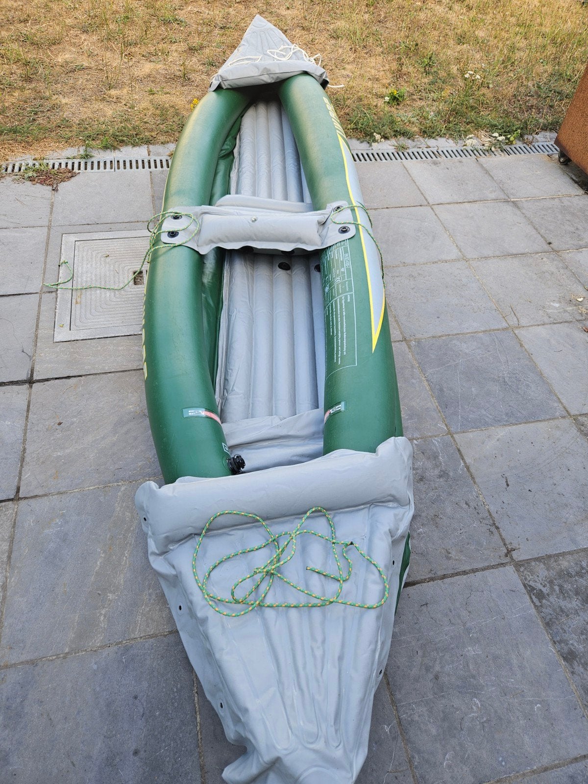 kajak groen-grijs-geel Hk 335 2 personen, Watersport en Boten, Ophalen, Twee personen, Kajak, Opblaasbaar