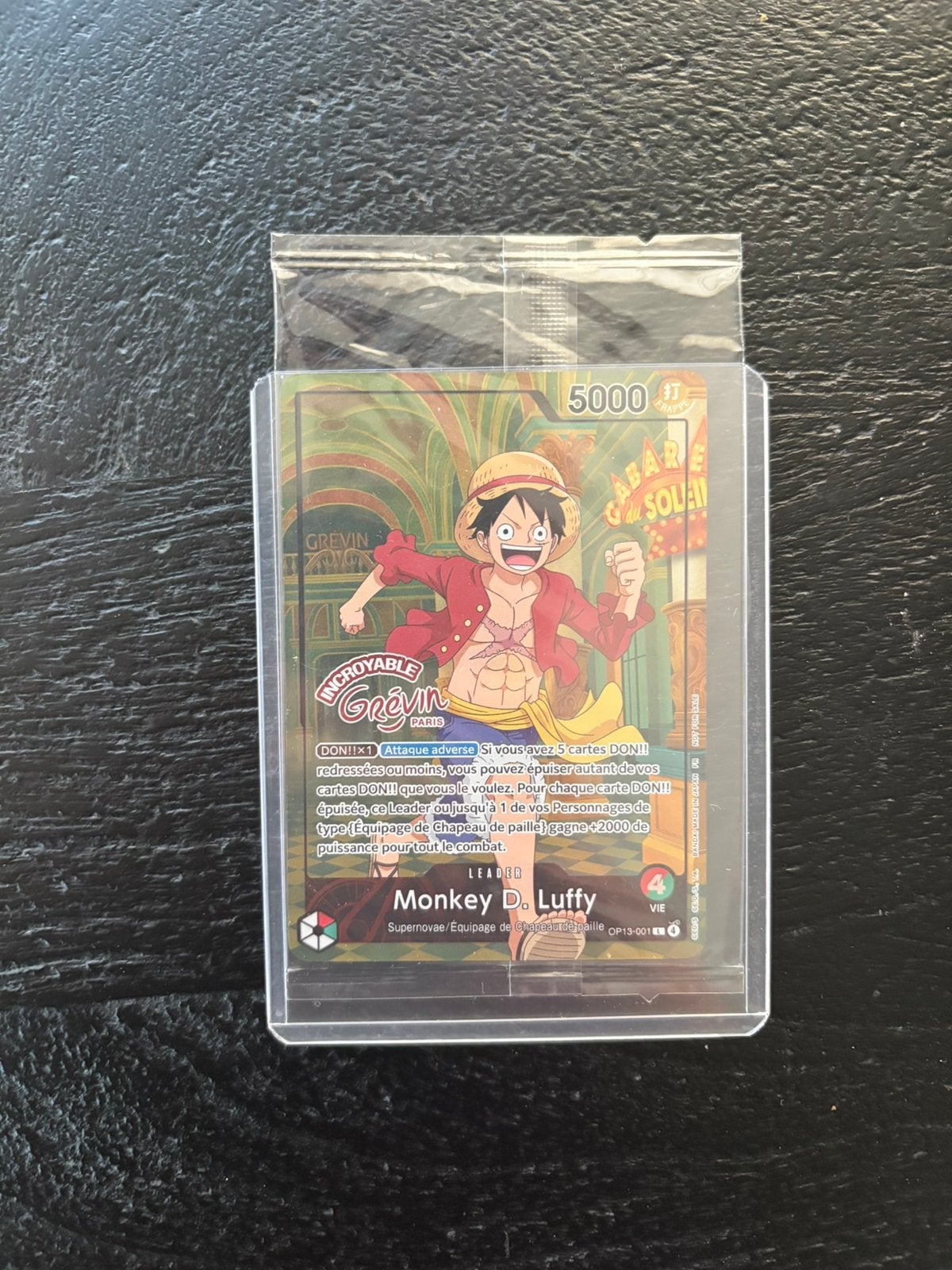 Monkey D. Luffy OP13-001 - Musée Grévin, Enlèvement ou Envoi, Neuf, Cartes en vrac, Foil
