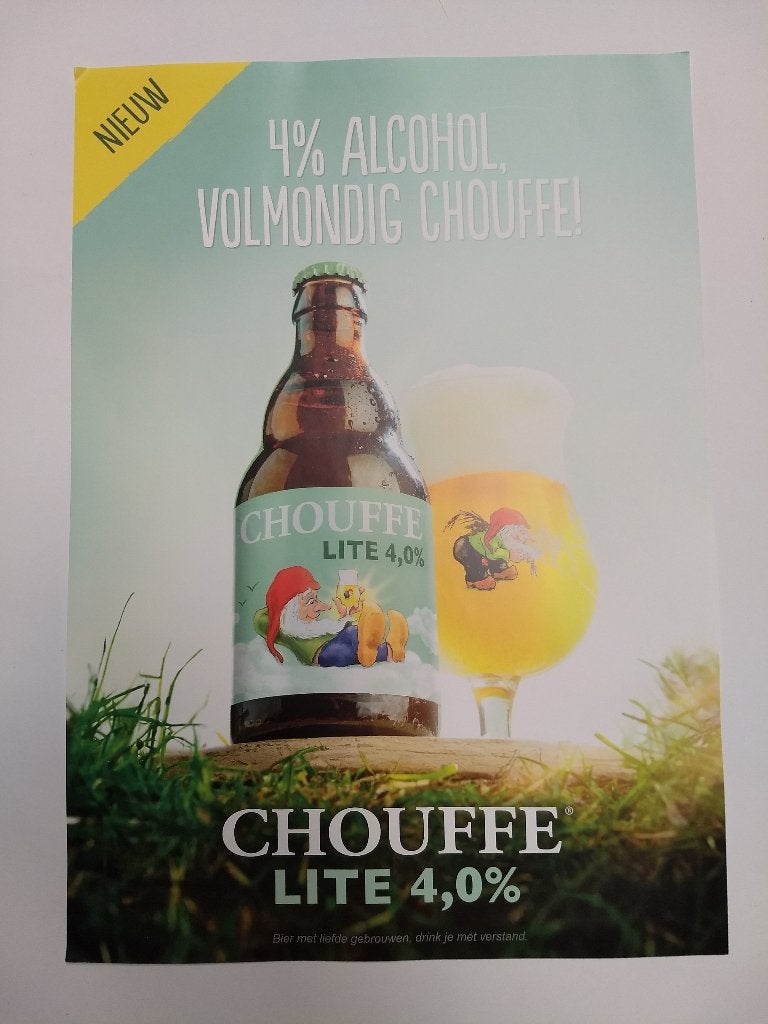 Chouffe  - grote affiche (3), Enlèvement ou Envoi, Neuf, Panneau, Plaque ou Plaquette publicitaire, Autres marques
