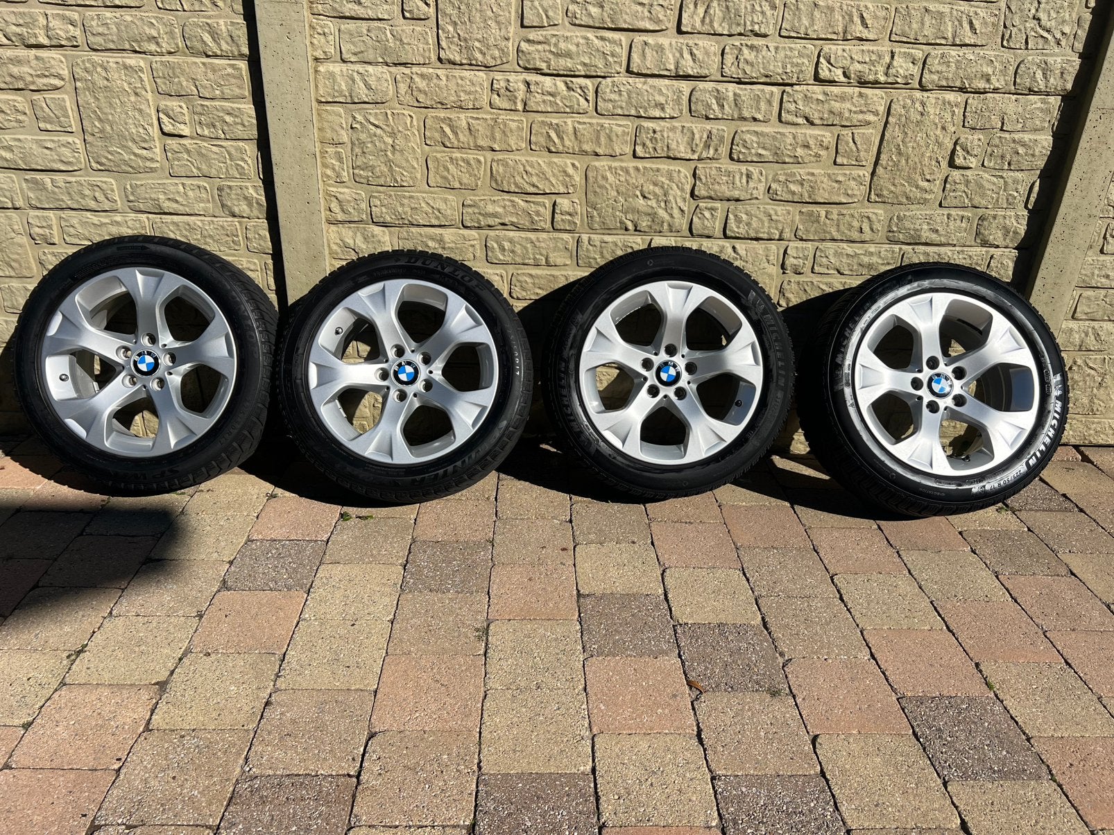17 inch BMW velgen met winterbanden, 17 inch, Band(en), Winterbanden, Ophalen of Verzenden