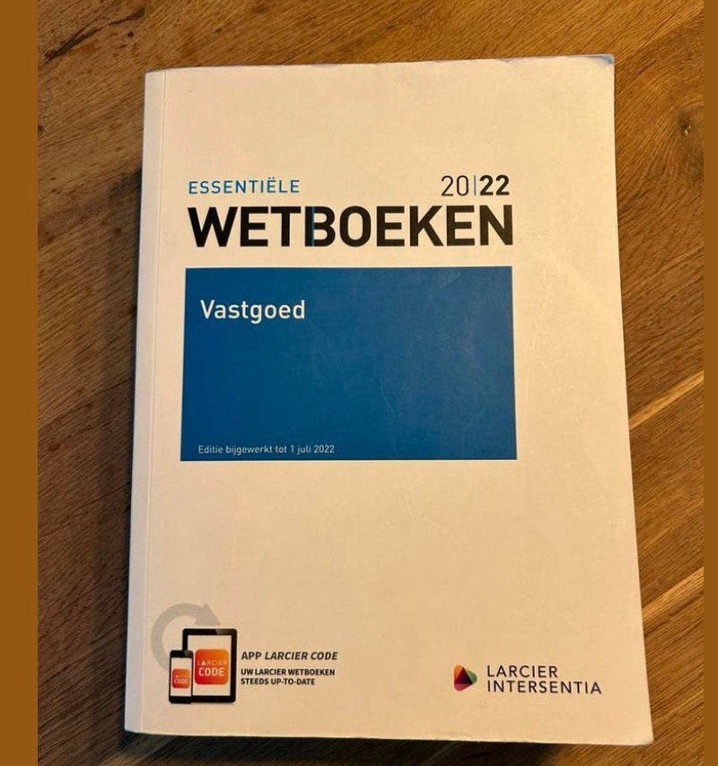 Dagmare Lockefeer - wetboek Vastgoed 2022, Ophalen, Zo goed als nieuw