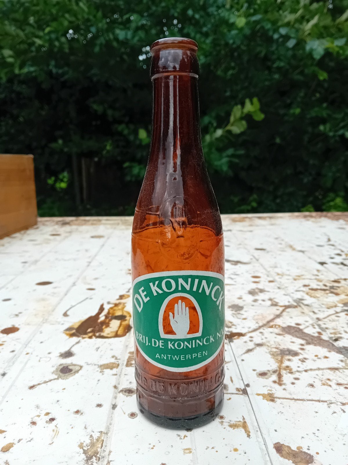 Oude vintage bierfles brouwerij Konick Antwerpen, Ophalen of Verzenden