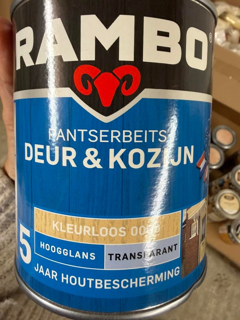 Rambo kleurloze buitenbeits 0,75liter, Bricolage & Construction, Peinture, Vernis & Laque, Enlèvement ou Envoi, Neuf, Lasure