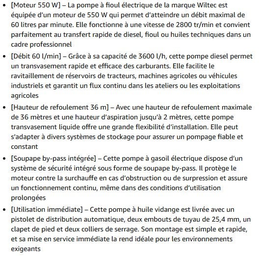 Pompe à Fuel pour transfert de mazout, fioul..., Bricolage & Construction, Moins de 30 cm, Moins de 60 cm, Enlèvement, Autres types
