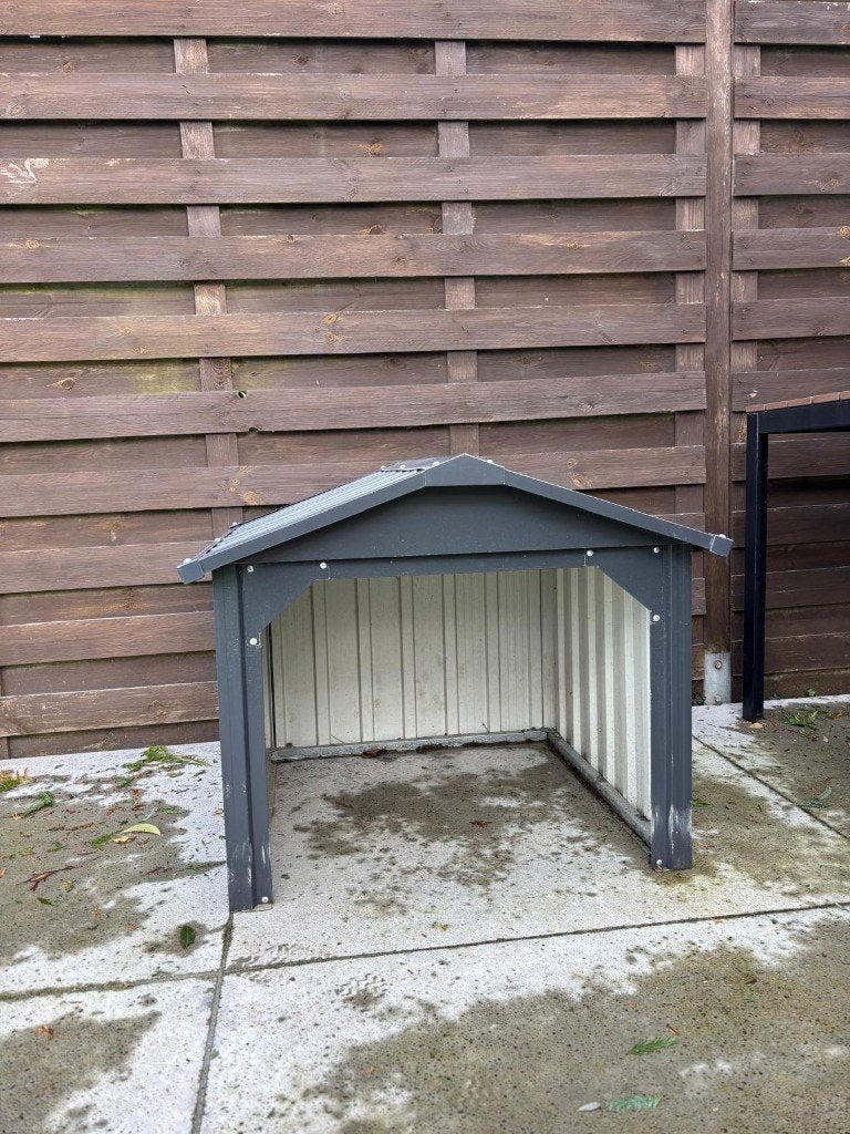 Hondenhok/robot garage antraciet 7016, Tuin en Terras, Ophalen, Gebruikt