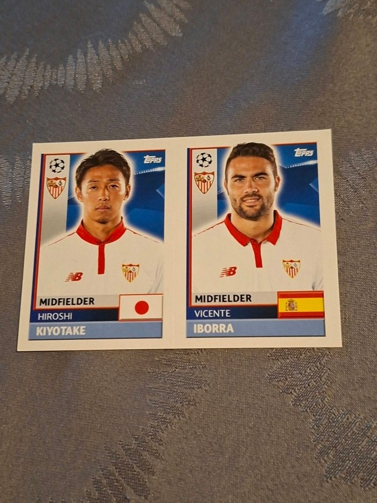 Topps / Sticker : Sevilla FC/Champions League 2016-2017, Verzamelen, Ophalen of Verzenden, Nieuw, Poster, Plaatje of Sticker