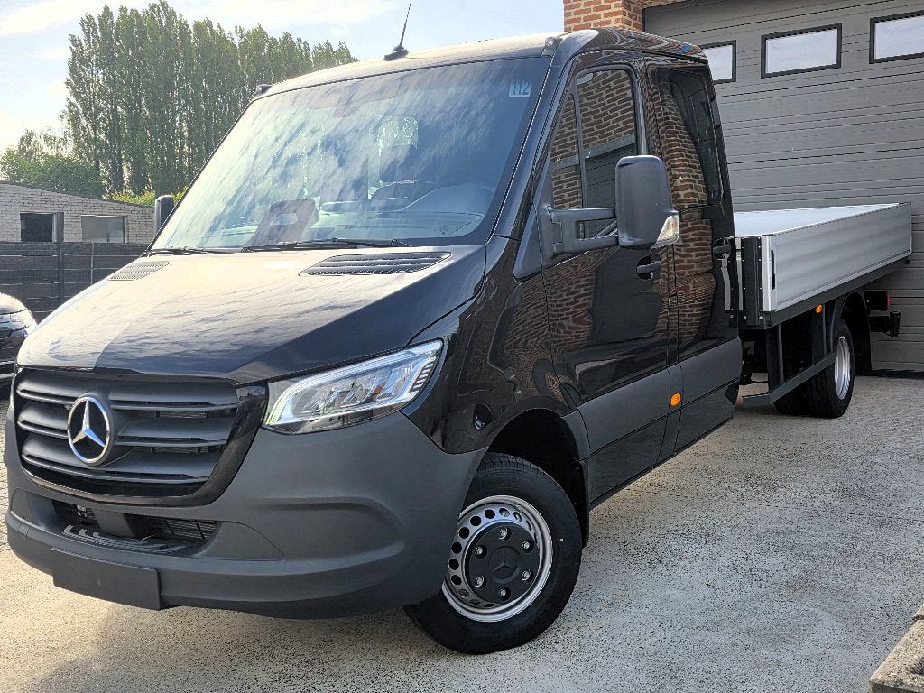 Mercedes Sprinter 519 Laadbak Dub Cab 6ZITS - NIEUW 0KM 2026, Autos, Achat, Euro 6, Entreprise, Noir