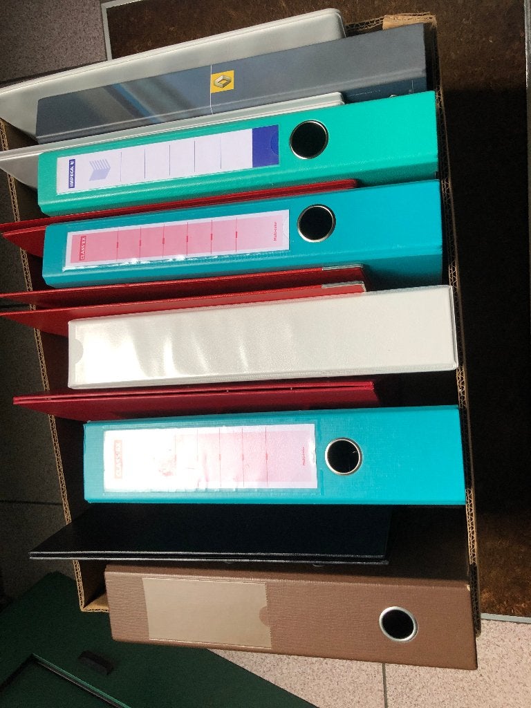 Set van 11 klasseermappen/ordners, Ophalen of Verzenden, Zo goed als nieuw