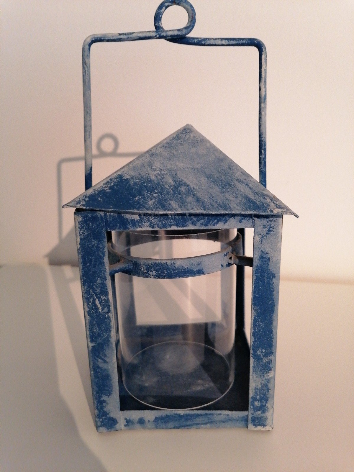 theelichthouder, Gebruikt, Lantaarn, Blauw, Ophalen of Verzenden