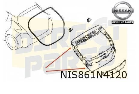Nissan Leaf achterklep (Acenta / N-connect / Tekna) (1/18-), Neuf, Arrière, -, Haillon arrière