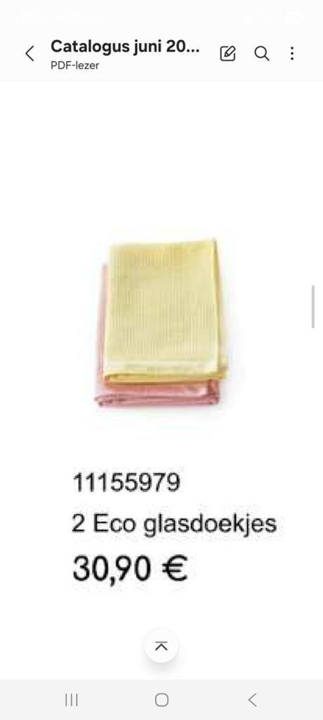 Nieuwe microvezel glasdoeken van tupperware, Huis en Inrichting, Ophalen of Verzenden, Nieuw