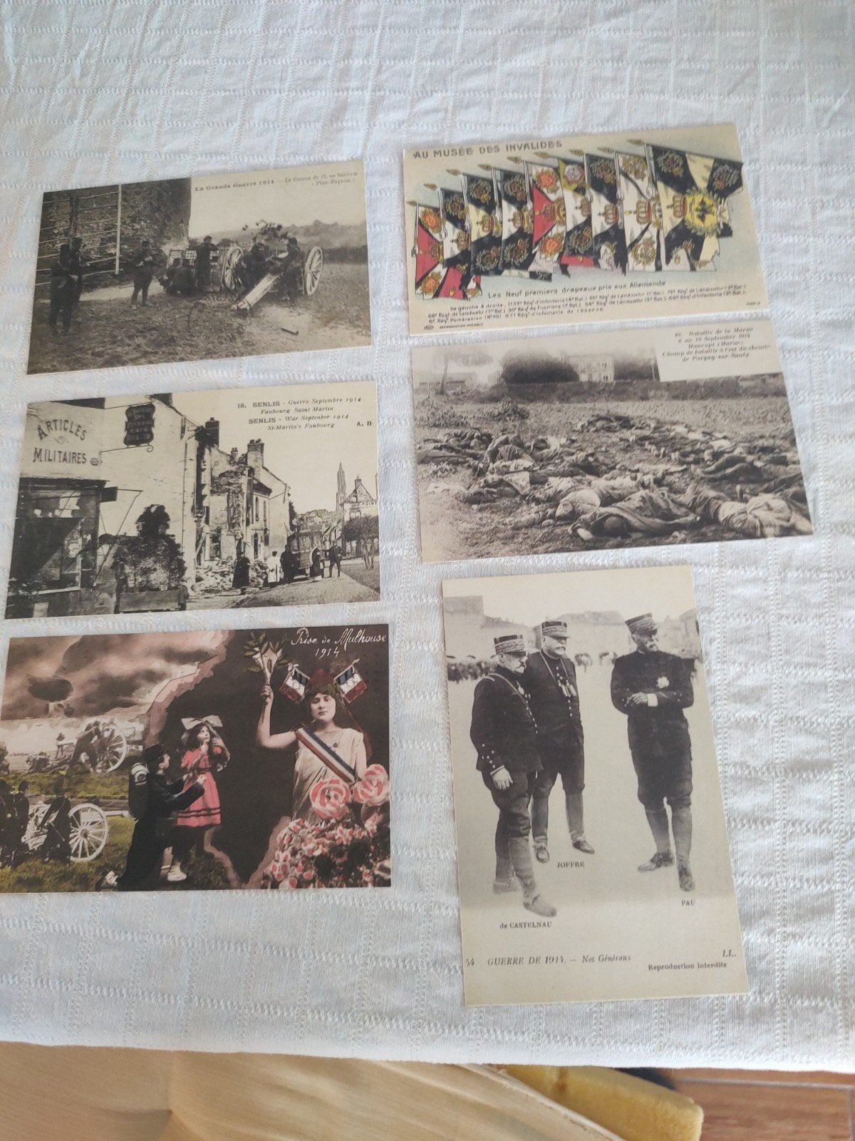 1914 oude prentbriefkaarten, Ophalen